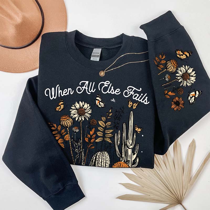Faithful Bible Verse Wildflowers Sweatshirt