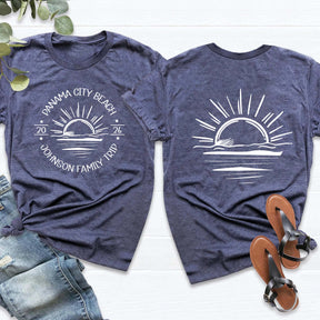 Custom Sun Family Beach Vacation T-Shirt