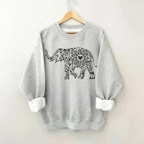 Elephant Floral Sweatshirt