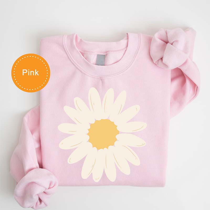 Cute Boho Daisy Floral Sweatshirt