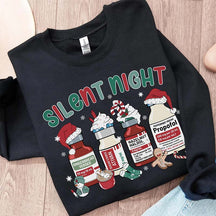 Nurse Christmas Silent Night Medical Xmas Sweatshirt