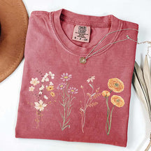 Wild Flower Meadow Cottagecore Aesthetic T-Shirt