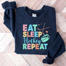 Eat Sleep Hockey Repeat Cute Sweatshirt
