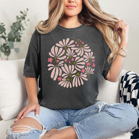Boho Wildflower Vintage Distressed Boho T-Shirt