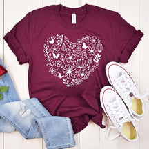 Cute Wildflowers Heart Plant Mama T-Shirt