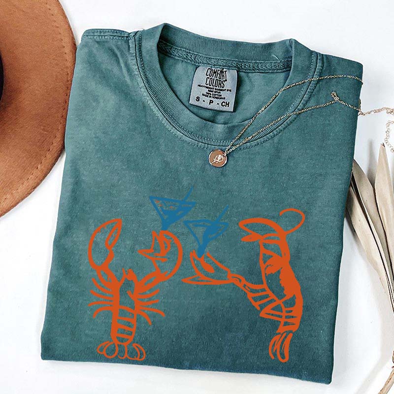 Lobster Crab Martini T-Shirt