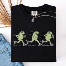 Funny Jogging Frogs Comfort Colors Runner T-Shirt