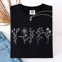 Floral Cottagecore Simple T-Shirt