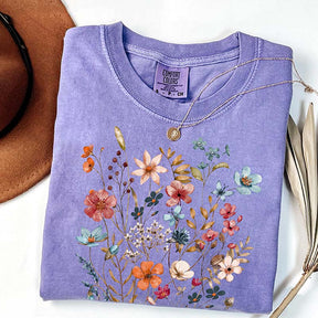 Comfort Color Floral Wildflower Graphic T-Shirt