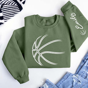 Personalized Basketball Silhouette Sweatshirt