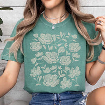 Vintage Flower Graphic Boho Summer T-Shirt