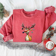 Christmas Reindeer Festive Holiday Funny Deer Sweatshirt