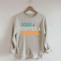 Dogs Coffee Camping Sweatshirt