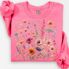 Pastel Botanical Floral Lover Gift Sweatshirt