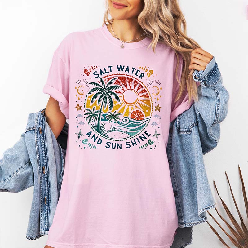 Comfort Colors Salt Water And Sun Shine T-Shirt