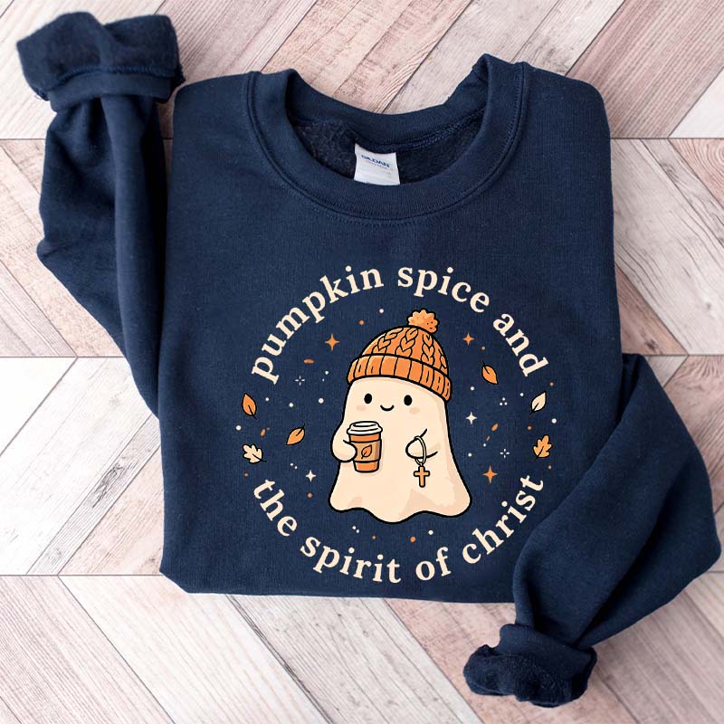 Faith Based Pumpkin Spice Coffee Ghost Sweatshirt