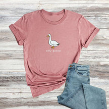 Minimal Silly Goose Funny T-Shirt