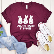 Easily Distracted by Rabbits Bunny T-Shirt
