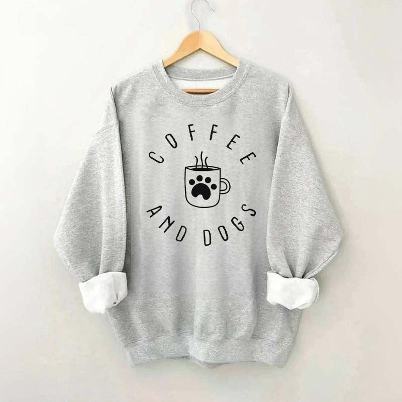 Cute Coffee and Dogs Sweatshirt