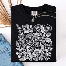 Retro Poisonous Plants Dark Academia Botanical T-Shirt