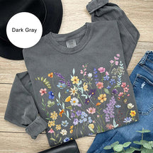 Boho Cottagecore Cute Wildflowers Sweatshirt