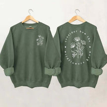 Cute Wildflower Religous Luke 12:27 Bible Verse Sweatshirt