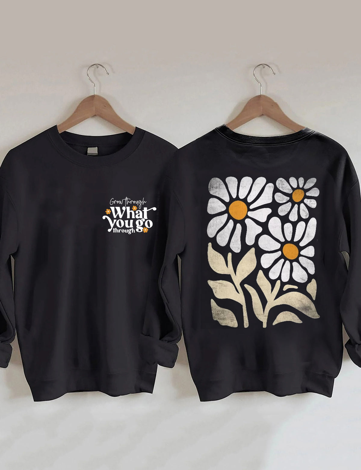 Boho Blumen Sweatshirt Unisex Wildblumen Print Sweatshirt