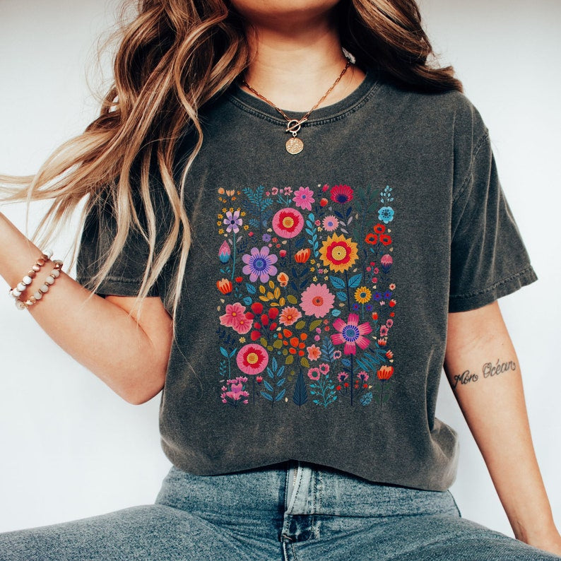 Pull mignon de fleur sauvage Sweat floral de la Saint-Valentin