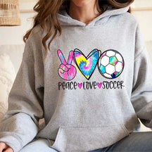 Peace Love Soccer Hoodie