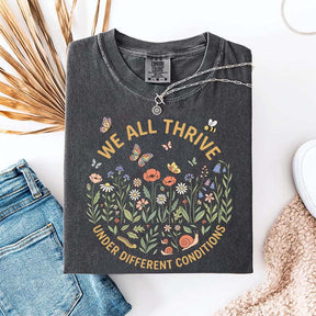 Neurodiversity Awareness Retro Wildflowers T-Shirt