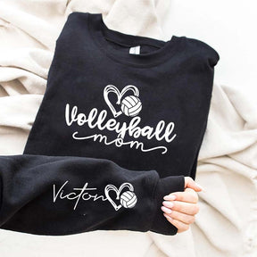 Custom Name Volleyball Heart Sport Sweatshirt