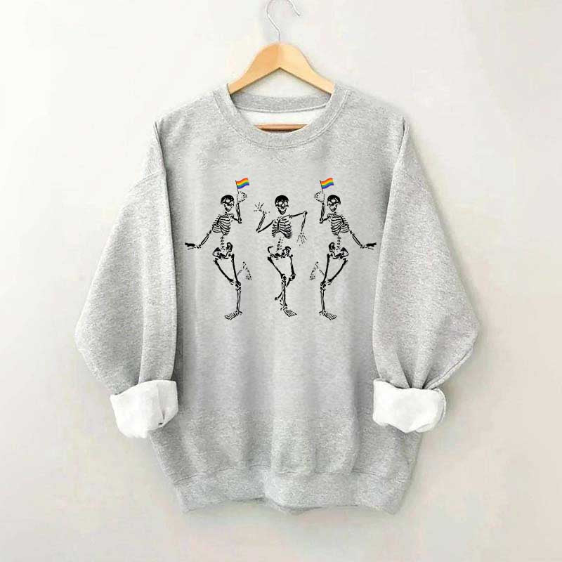 Skeleton Pride Rainbow Sweatshirt