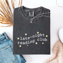 Cute Late Night Reading Club T-Shirt