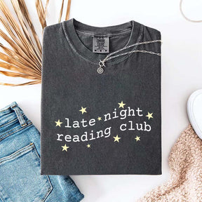 Cute Late Night Reading Club T-Shirt