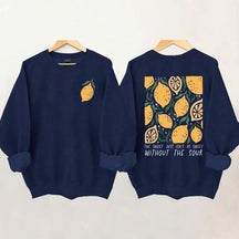 Lemon Hippie Flowers Motivational Sweatshirt