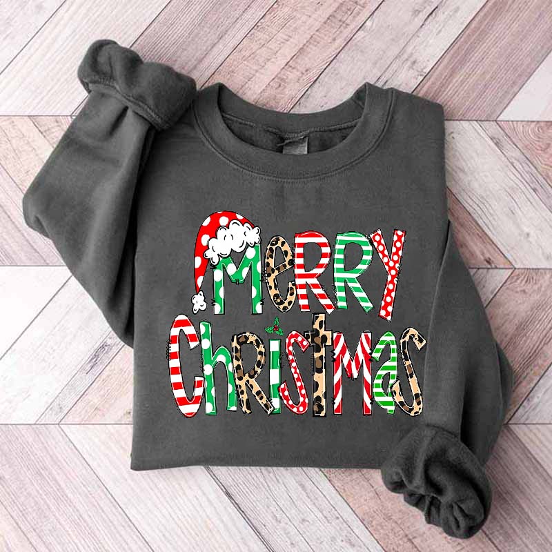 Womens Merry Christmas Cute Sweatshirt