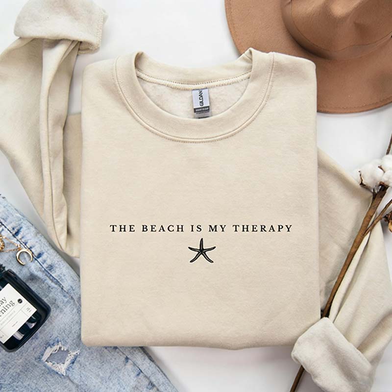 The Beach Is My Therapy Vacation Sweatshirt