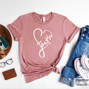 Faith Heart Religous T-Shirt
