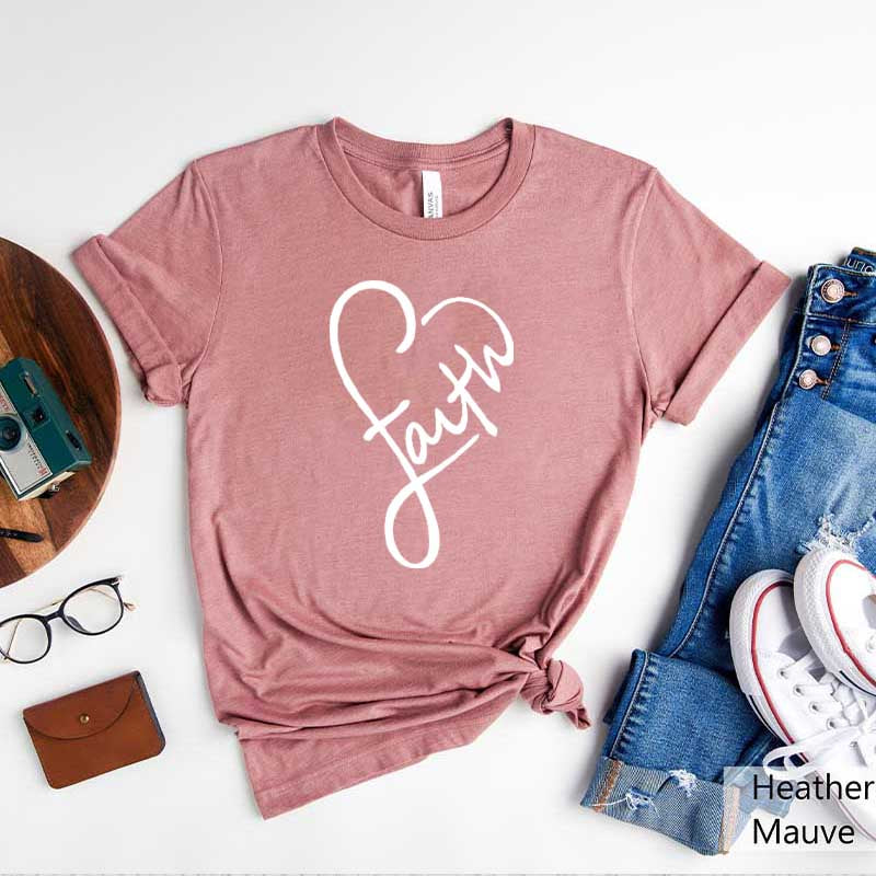 Faith Heart Religous T-Shirt