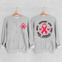 Breast Cancer Awareness Support Love Care Courage Sweatshirt