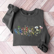 Cottagecore Spring Floral Graphic Sweatshirt