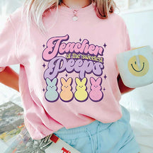 Teacher Of Sweetest Peeps Easter T-Shirt
