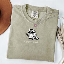 I Require Snacks Raccoon T-Shirt