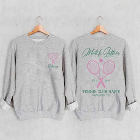 Personalized Tennis Club Coach Sweatshirt