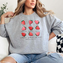 The Fruits of The Spirit Strawberry Bible Verse Sweatshirt