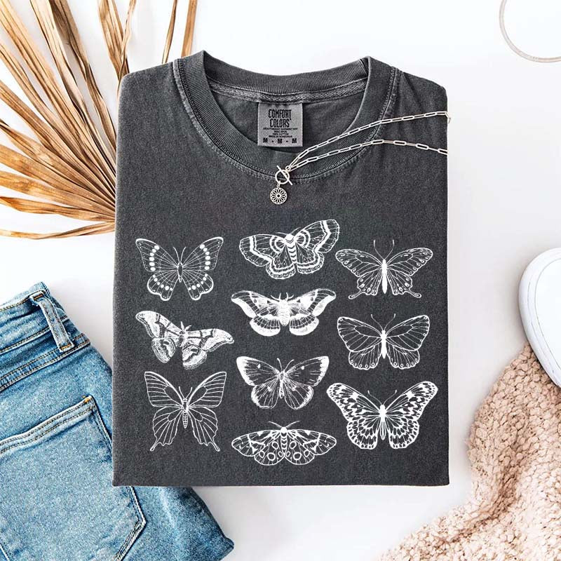 Vintage Butterfly and Moth Minimalist T-Shirt