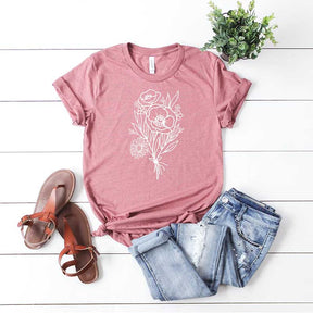 Botanical Flower Gift for Her Mothe T-Shirt