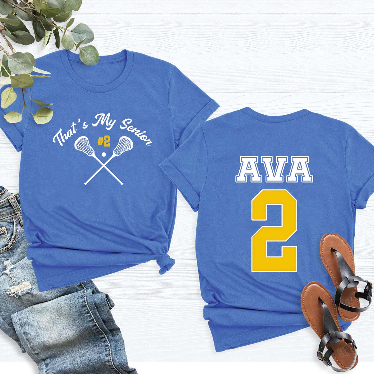Custom Senior Lacrosse Team T-Shirt
