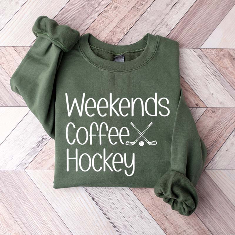 Funny Weekend Coffe Hockey Lover Sweatshirt