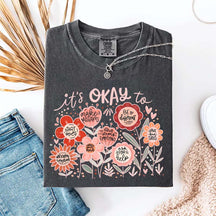It's Okay Floral Mental Health T-Shirt